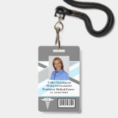 Code de numérisation du badge de nom de médecin ou (Avant avec lanière)