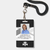 Code de numérisation du badge d'infirmière autoris (Avant avec lanière)