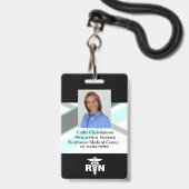 Code de numérisation du badge d'infirmière autoris (Avant avec lanière)