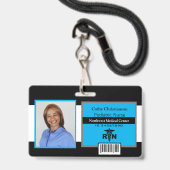 Code de numérisation du badge photo de l'infirmièr (Avant avec lanière)