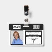 Code de numérisation du badge photo du nom du prof (Avant avec clip)