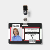 Code de numérisation du badge photo du nom du prof (Avant avec clip)