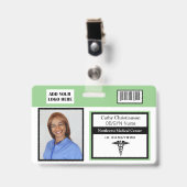 Code de numérisation du badge photo du nom du prof (Avant avec clip)