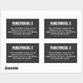 Code de Nuremberg 1947 A. 4 Stickers rectangulaire (Feuille)