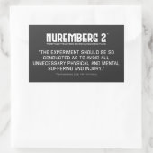 Code de Nuremberg 1947 A. 4 Stickers rectangulaire (Sac)