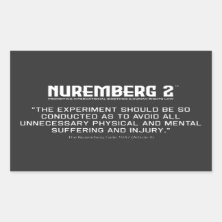 Code de Nuremberg 1947 A. 4 Stickers rectangulaire