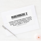 Code de Nuremberg 1947 A. 7 Stickers Rectangulaire (Enveloppe)