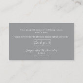 Code de réduction pour cartes de remerciement Exam (Dos)