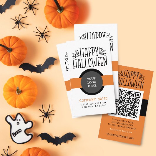 Code de remise Halloween moderne Cartes de visite
