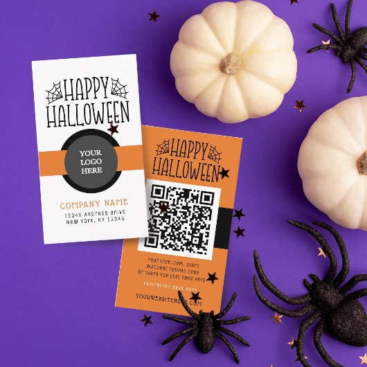 Code de remise Halloween moderne Cartes de visite