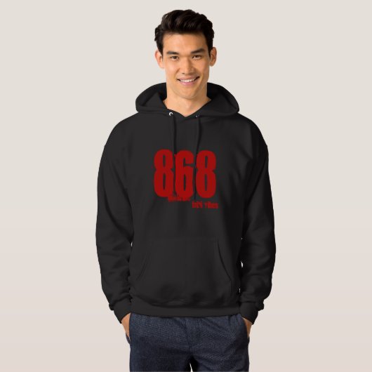 Code de zone Trini Sweat - shirt à capuche 868 (Devant entier)