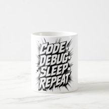 Code Debug Slaap Herhaal | Programmeur Coderend