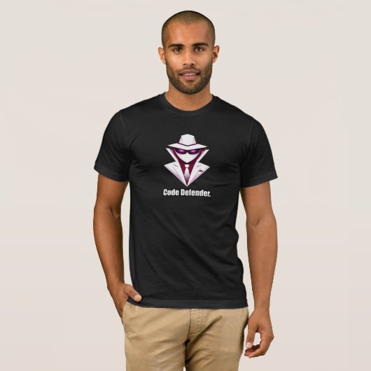 Code Defender Cybersecurity Expert Programmeur T-shirt (Voorkant volledig)