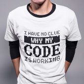 Code die T-shirt werkt