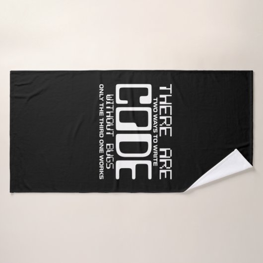 Code Écriture Programmer sans bogues (Serviette de bain)