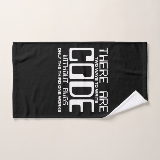 Code Écriture Programmer sans bogues (Serviette à main)