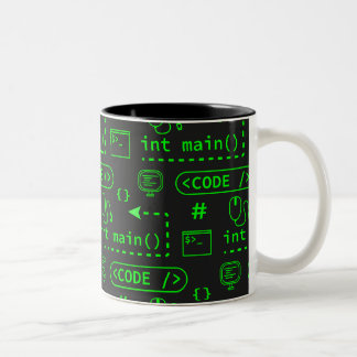 Code en zo - zwart tweekleurige koffiemok