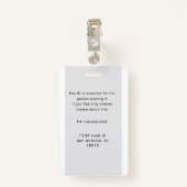 code foto-naamlabel van werkbalk badge (Achterkant met clip)