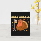 Code Gobble Funny Thanksgiving Nurse Rn Cna Medica Kaart (Gele Bloem)