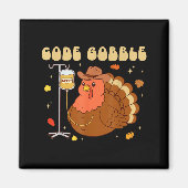 Code Gobble Funny Thanksgiving Nurse Rn Cna Medica Magneet (Voorkant)