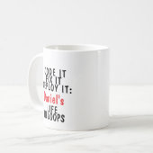 Code het, repareer het, implementeer het: [naam]'s koffiemok (Voorkant links)