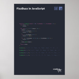 Code is art - code Poster 20 x 28 inch