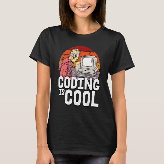 Code is Cool Developer Software Programmer Codi T-shirt (Voorkant)