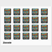 Code is poëzie: verhef je programmeerpassie vierkante sticker (Vel)