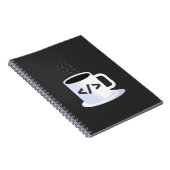 Code Java Coding Coffee Mok Funny Programming Code Notitieboek (Rechterzijde)