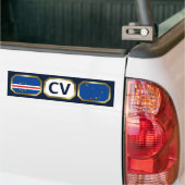 Code Kaapverdische vlag Bumpersticker (Op Truck)