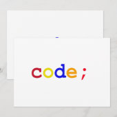 CODE KAART (Voorkant / Achterkant)