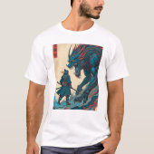 "Code & Katana – Cyber Samurai vs Circuit Beast" T-shirt (Voorkant)