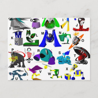 Code Key - Robots Briefkaart