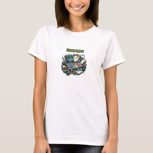Code Leven Programmeur Ontwikkelaar Geek Levenssti T-shirt (Voorkant)