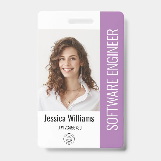 Code Logo-ID aangepaste personeelslid Badge (Voorzijde)