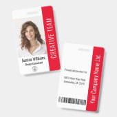 Code Logo-ID aangepaste personeelslid Badge (Voor- en achterkant)