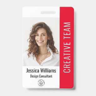 Code Logo-ID aangepaste personeelslid Badge