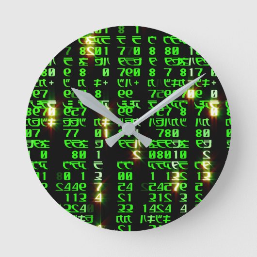 Code matrix acrylwandklok ronde klok (Voorkant)