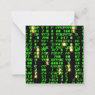 Code matrix notitiekaartje