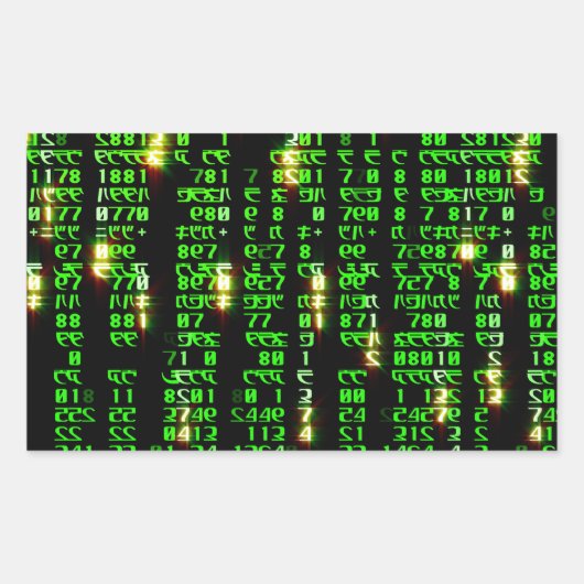 Code matrix rechthoekige sticker (Voorkant)