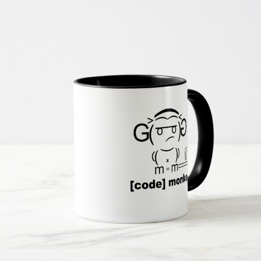 [Code] Monkey Coffee Mok (Voorkant rechts)