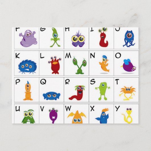 Code - Monsters Briefkaart (Voorkant)