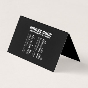 Code Morse & OTAN Phonetic Alphabet Design Black