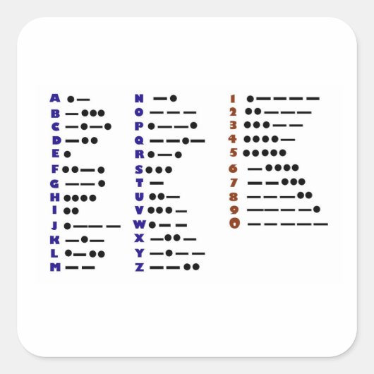 Code Morse ou Sticker CW (Devant)