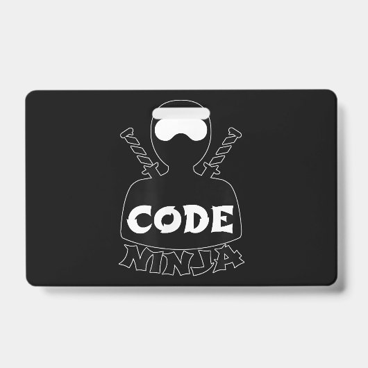 Code Ninja Computer Codeur Ingenieur Grappige Lief Badge (Voorzijde)