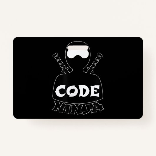 Code Ninja Computer Coding Engineer Funny Lovers Badge (Voorkant)