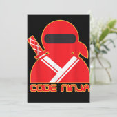 Code Ninja Computer Coding Engineer Funny Lovers Bedankkaart (Staand voorkant)