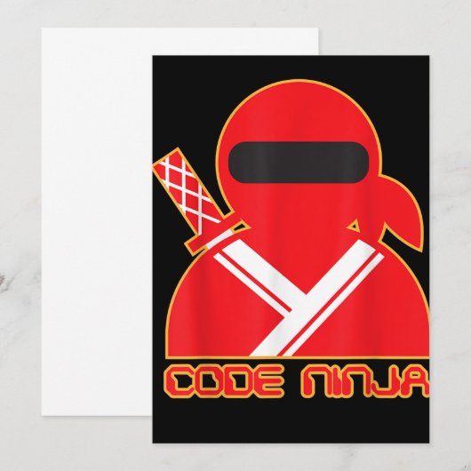 Code Ninja Computer Coding Engineer Funny Lovers Bedankkaart (Voorkant / Achterkant)