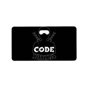 Code Ninja Computer Coding Engineer Funny Lovers Etiket