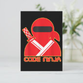 Code Ninja Computer Coding Engineer Funny Lovers Informatiekaartje (Staand voorkant)
